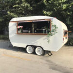 Side exterior of a food truck trailer for crafted bars, part of concession trailers for sale near me by Luxe Custom Co.