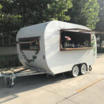 Exterior of a custom food trailer for crafted bars, available for buy food trailer needs by Luxe Custom Co.