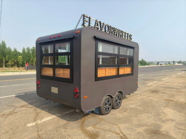 Exterior of a custom concession trailer for sale, crafted by Luxe Custom Co food trailer builders for mobile bar service.